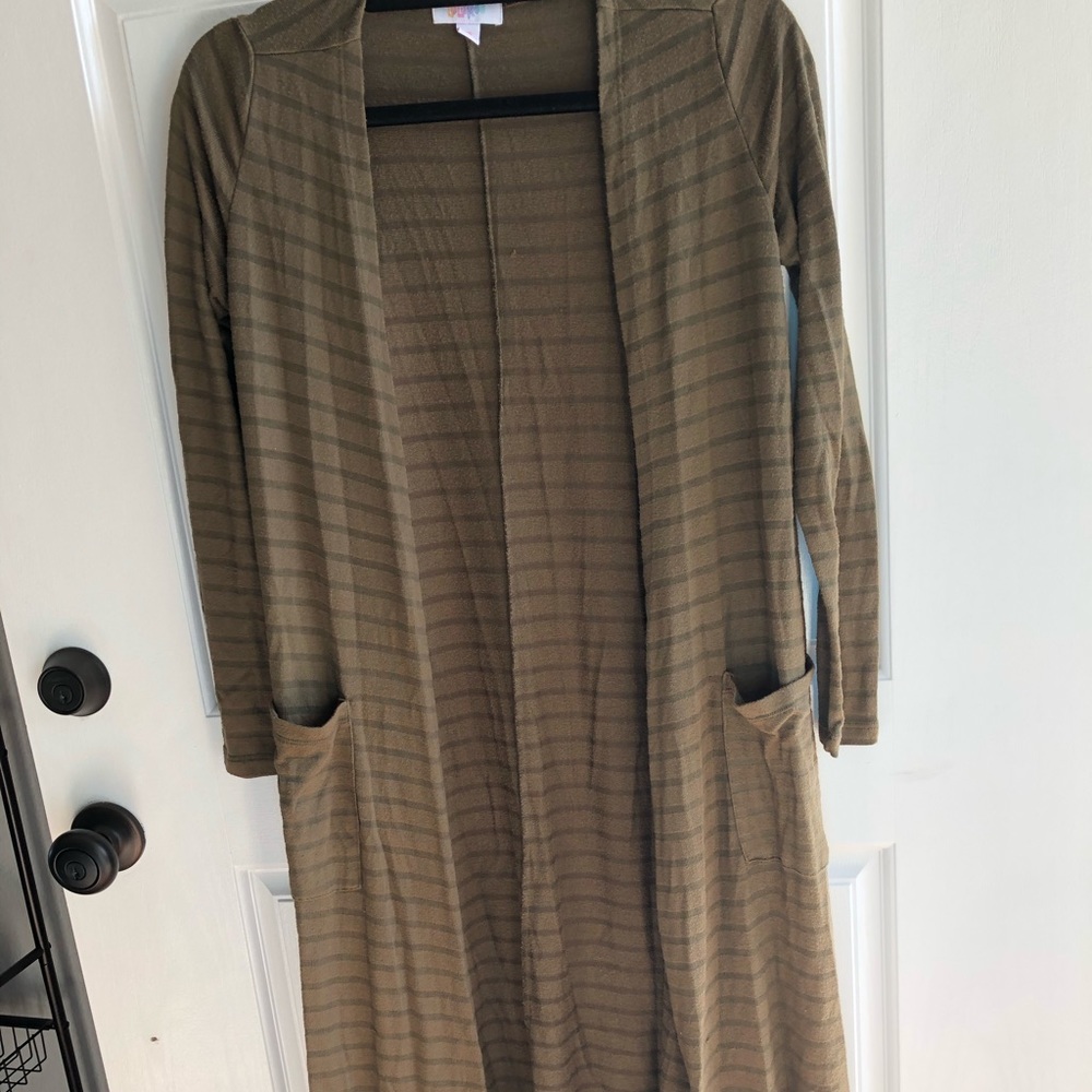 Army green cardigan